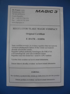Reduktor Magic 3 Compact - Originální certifikát